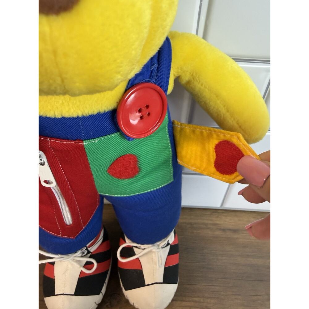 Vintage BabyGund Teach Me Blossom Yellow Teddy Bear Stuffed Animal Plush Y2K - Picture 3 of 11